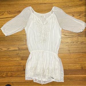 Abercrombie and Fitch lace detail tunic top 3/4 sleeve